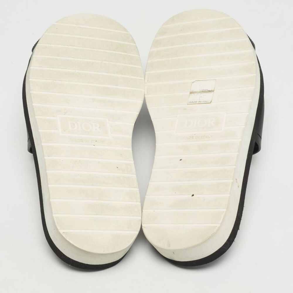 Dior Alpha Size 40 Black Rubber Flat Slide Sandals - Picture 6 of 7